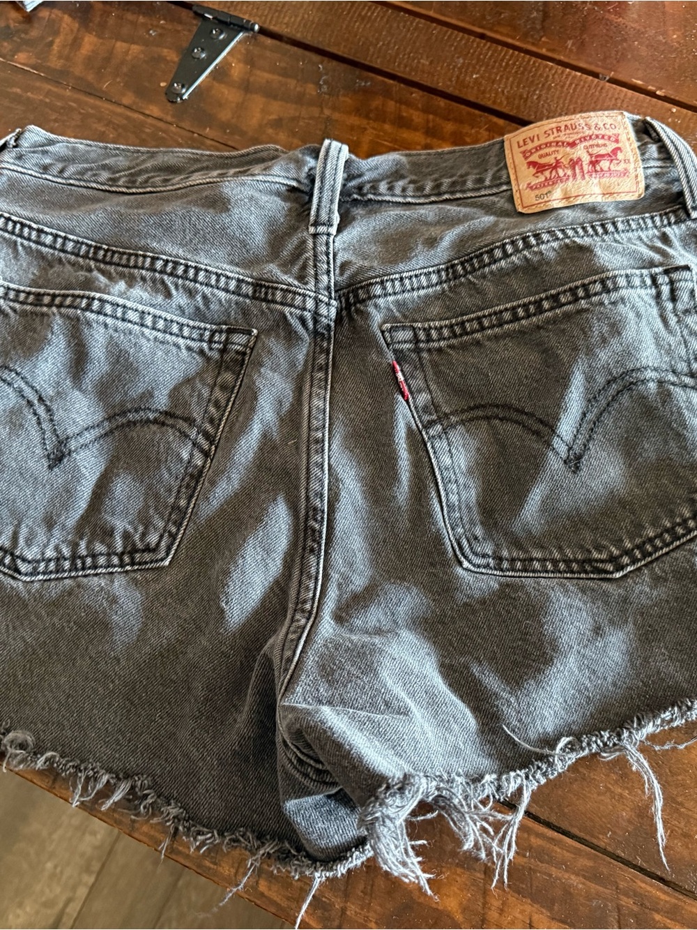 Levi's Women's Black Denim Cutoff Shorts